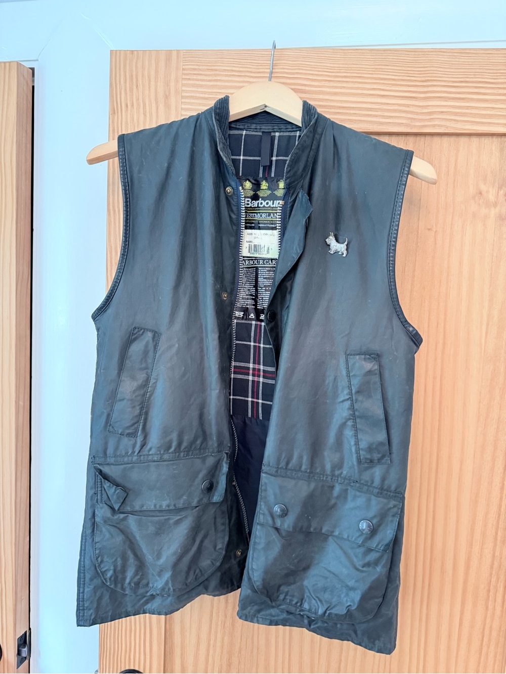 Barbour Women’s Westmorland Waxed Cotton Gilet Vest - Dark Green